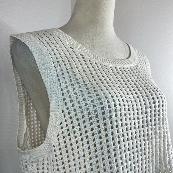 Vince Camuto Cream Open Knit Sweater Tank Size X-Large NWOT - Picture 7 of 10